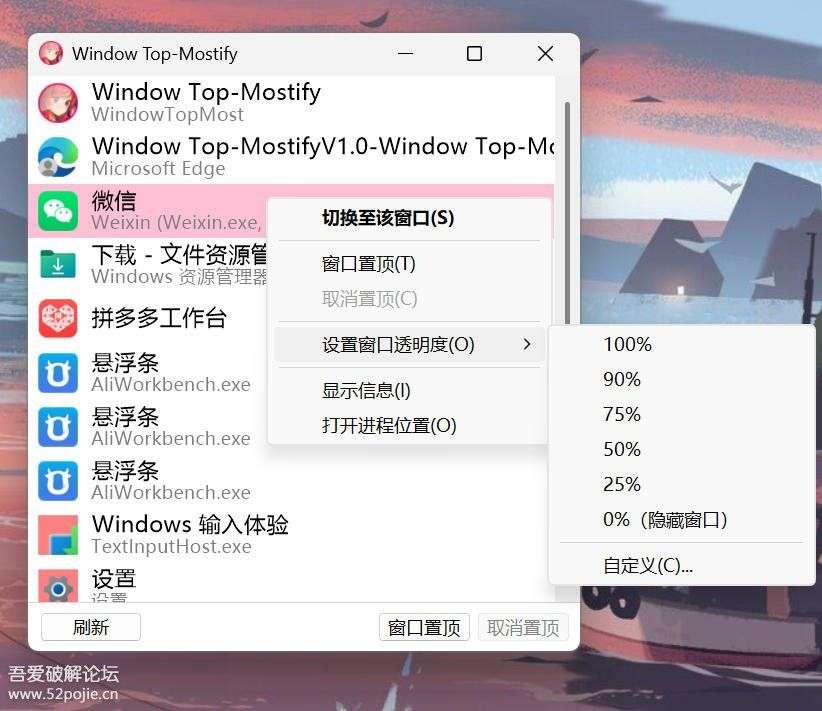 窗口置顶小工具 v1.0 绿色版